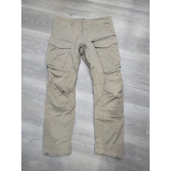 G-Star Raw Men's Rovic Zip 3D Straight Tapered Fit Cargo Pants Dune 33 W x 32 L - Picture 2 of 7